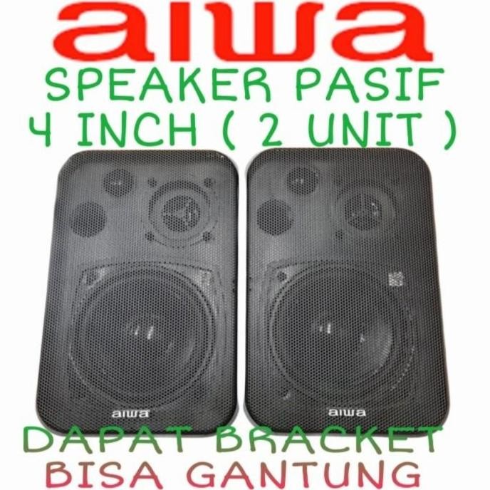 Speaker Aiwa Pasif 4 Inch Free Brecket Gantung Cocok Buat Cafe Klinik New Stok