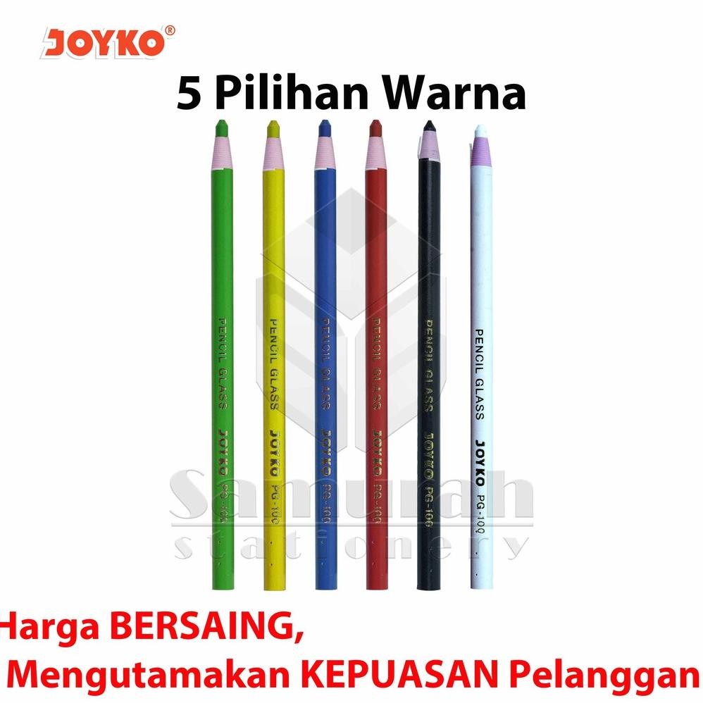 

RB Pensil Kaca Warna Joyko PG-100 / Pencil Glass Dermatograph PG 100 Hitam - Biru Tua - Hitam - Hijau - Kuning - Merah