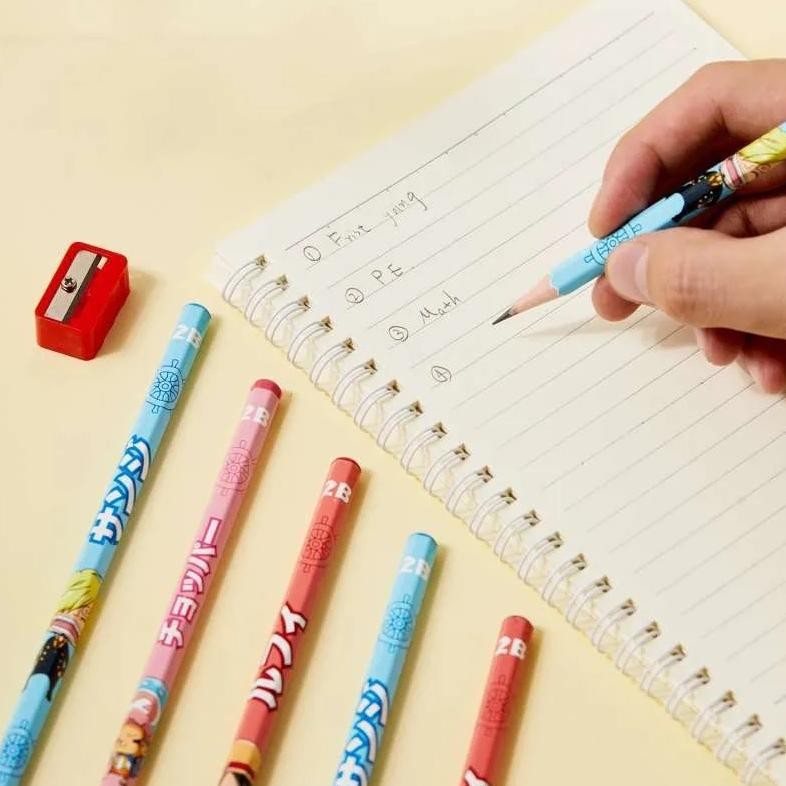 

RB Deli EC022-2B One Piece Graphit Pencil / Pensil Kayu Grafit 2B Lucu Kartun One Piece Isi 12Pcs / Box