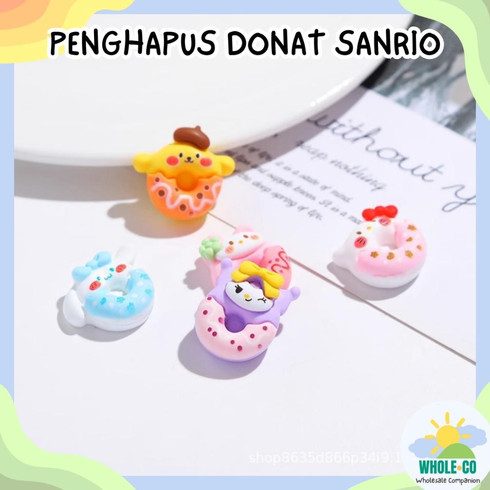 

RB (1 Box isi 48 Pcs) Penghapus Bentuk Donat Sanrio Karakter Melody Kuromi Hello Kitty Lucu Unik Imut Grosir Cod