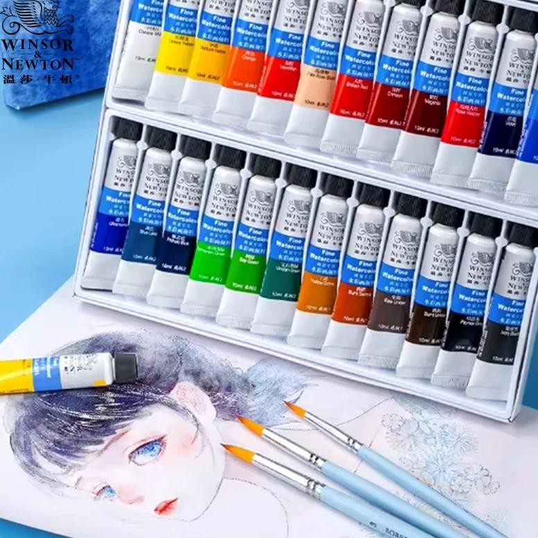

Winsor&Newton Professional Watercolor Painting Paint Fine Smooth High Quality 12/18/24/36 Colors 10Ml For Artist Student