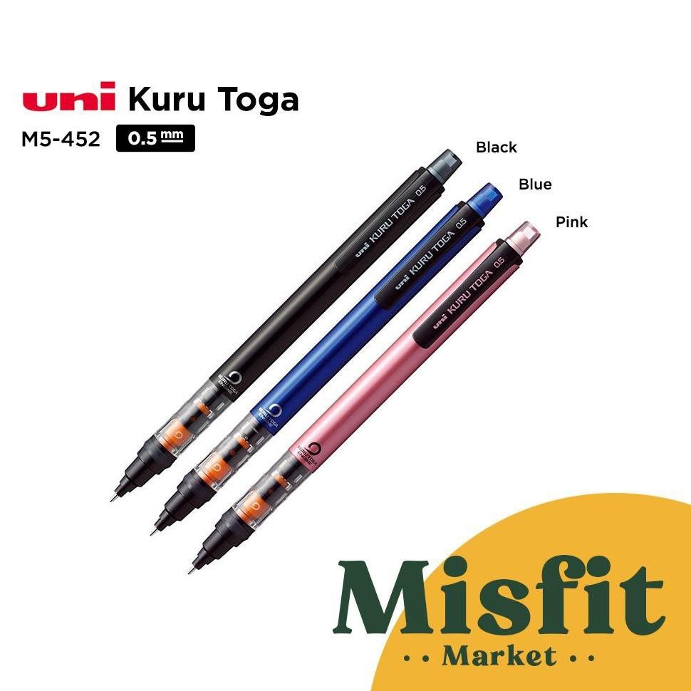 

RB UNI KURU TOGA M5-452 1P Pipe Mechanical Pencil 0.5 mm kurutoga pensil mekanik 0.5mm