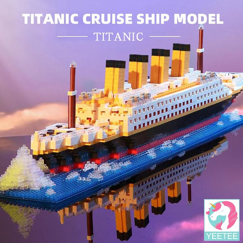 ''Terlaris" BesarMainan Kapal Titanic 6000 Pcs /Mini Bricks Model Titanic Cruise Ship Model Boa/ Mai