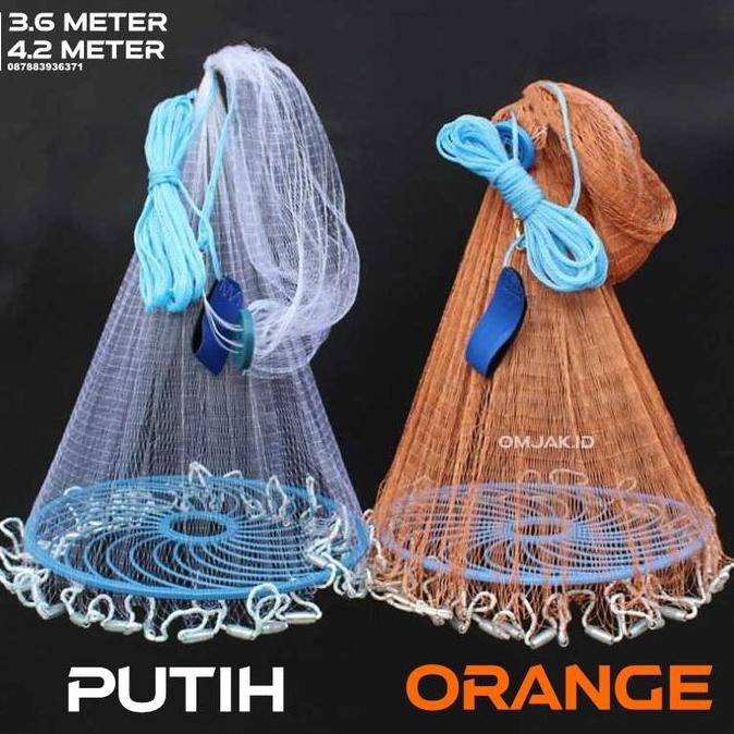 * Jala lempar / Jaring lempar ikan udang / jaring ikan lempar NILON *