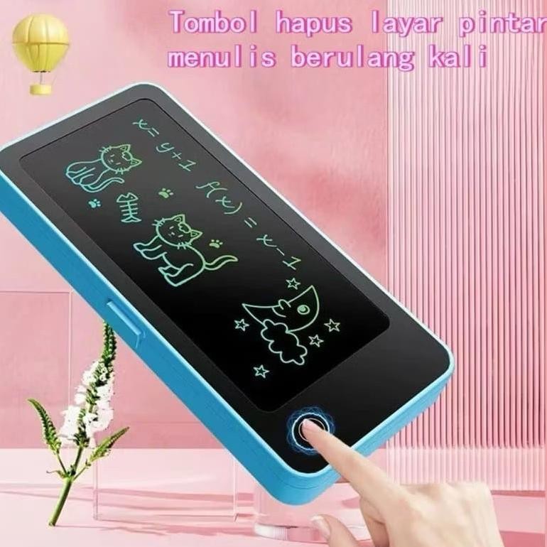 

Iqr-914 Kotak Pensil Drawing Box 2 In 1 Tempat Penyimpanan Pensil + Lcd Drawing Papan Coret Kreatif Anak Writing Board Digital Pad Edukasi