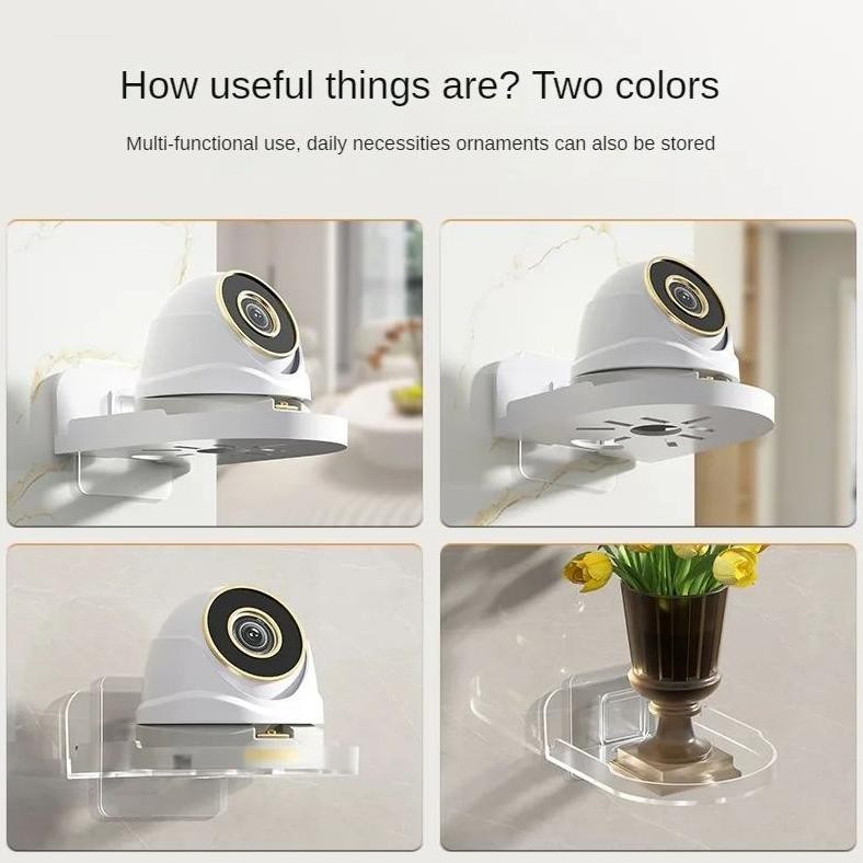 HJK 2 Pcs Dudukan Cctv Dinding Rak Router Wifi Bracket Cctv Universal Stand Cctv Tempel Bracket Cctv