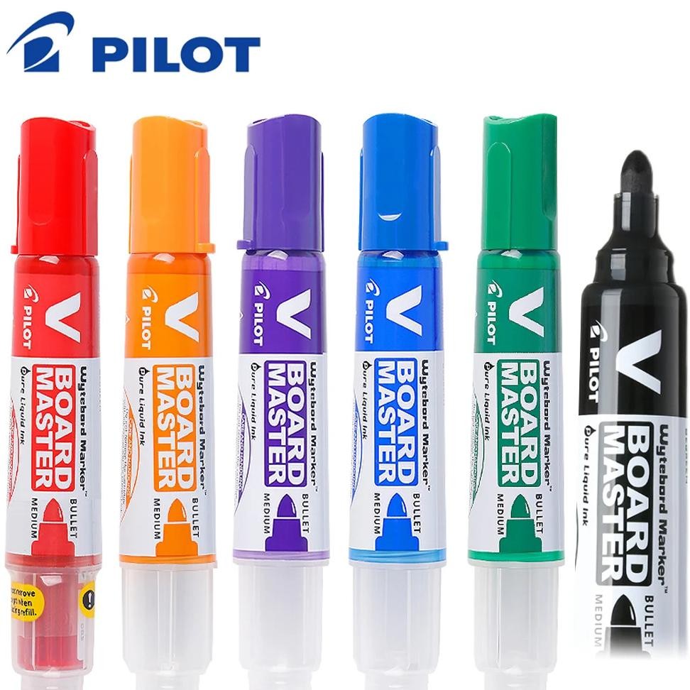

6 Pcs Pilot Whiteboard Marker Is Environmentally Friendly And Non-Toxic 2.3 Mm (Medium Bullet) Refillable Ink Classroom Supplies