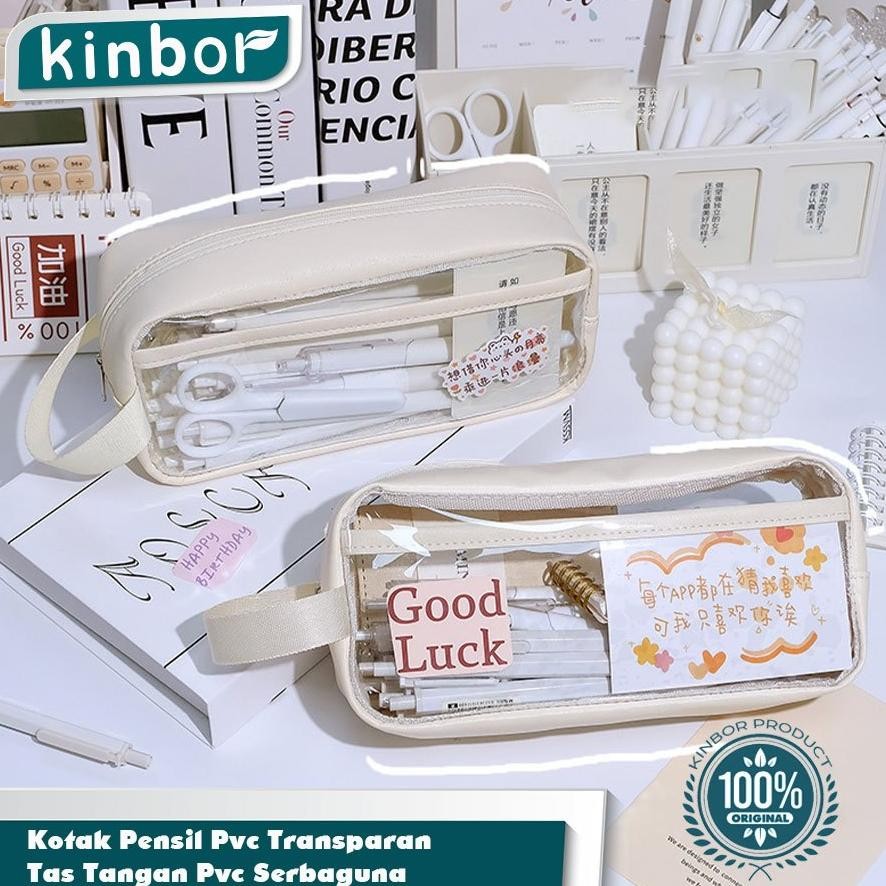

Ad-56 Kotak Pensil Transparan/ Tas Penyimpanan Tangan Tahan Air Berkapasitas Besar/ Tempat Alat Tulis