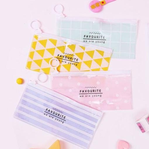 

Byp-27 Tempat Pensil Transparan Zip Karakter Kosmetik Tempat Alat Tulis Zip 167