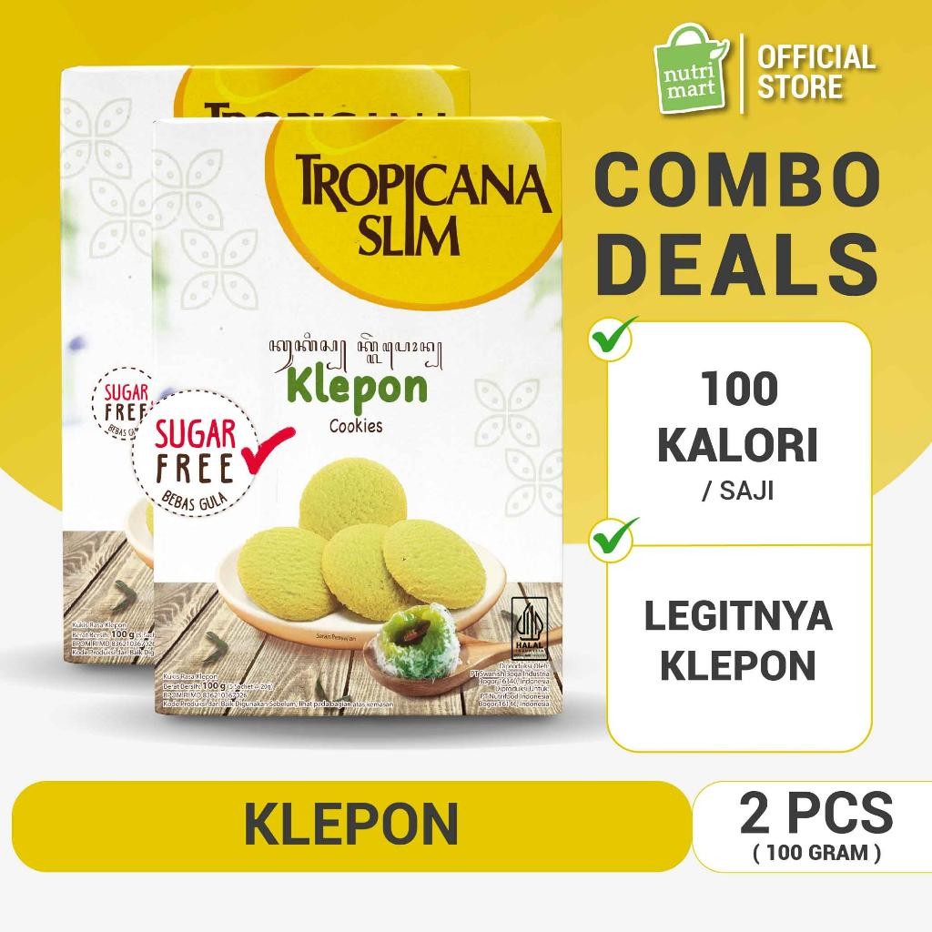 

NEW PRODUCT TWIN PACK - TROPICANA SLIM KLEPON COOKIES (5 SCH) - SNACK BEBAS GULA, 100 KALORI NATURES TOUCH.