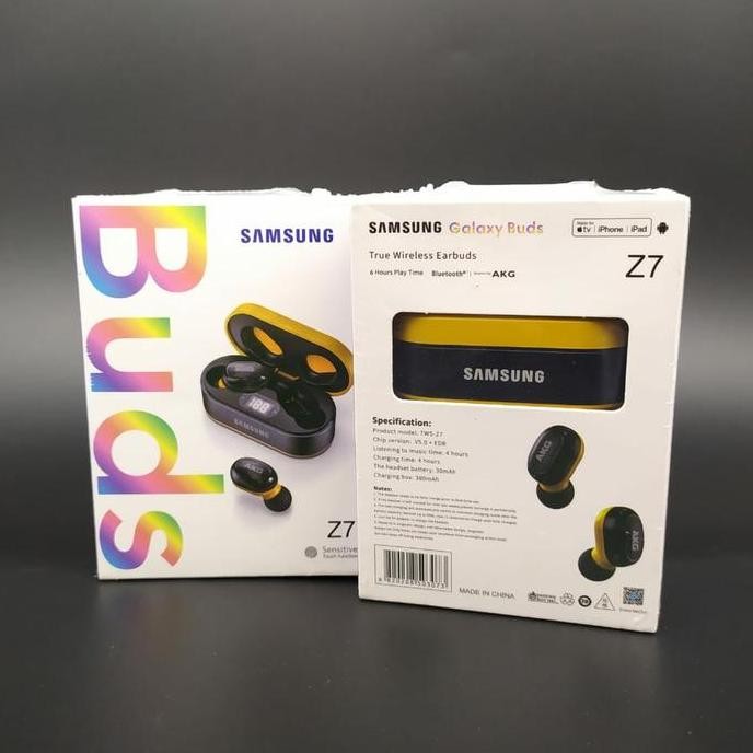 Airpods Earbuds Headset Bluetooth Samsung Z7 Wireless Black Series New Stok