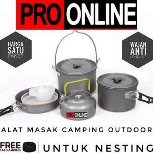 Cooking Set Ds 700 / Cooking Set Camping Outdoor / Alat Masak Camping