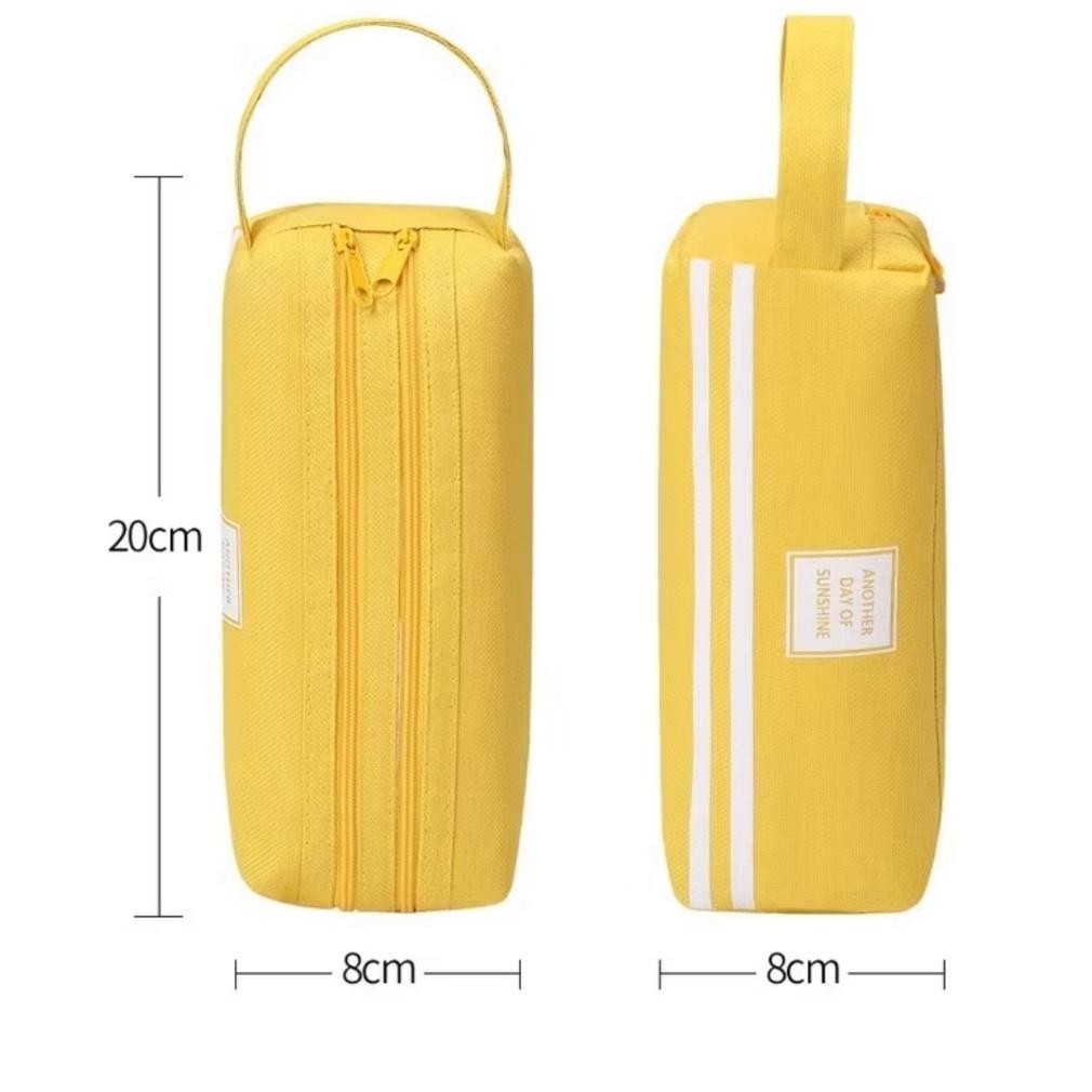 

Ad-532 Tempat Pensil Besar 2 Seleting Tas Make Up Kotak Pensil Serbaguna Dual Zipper Dompet Pensil 2 Layer