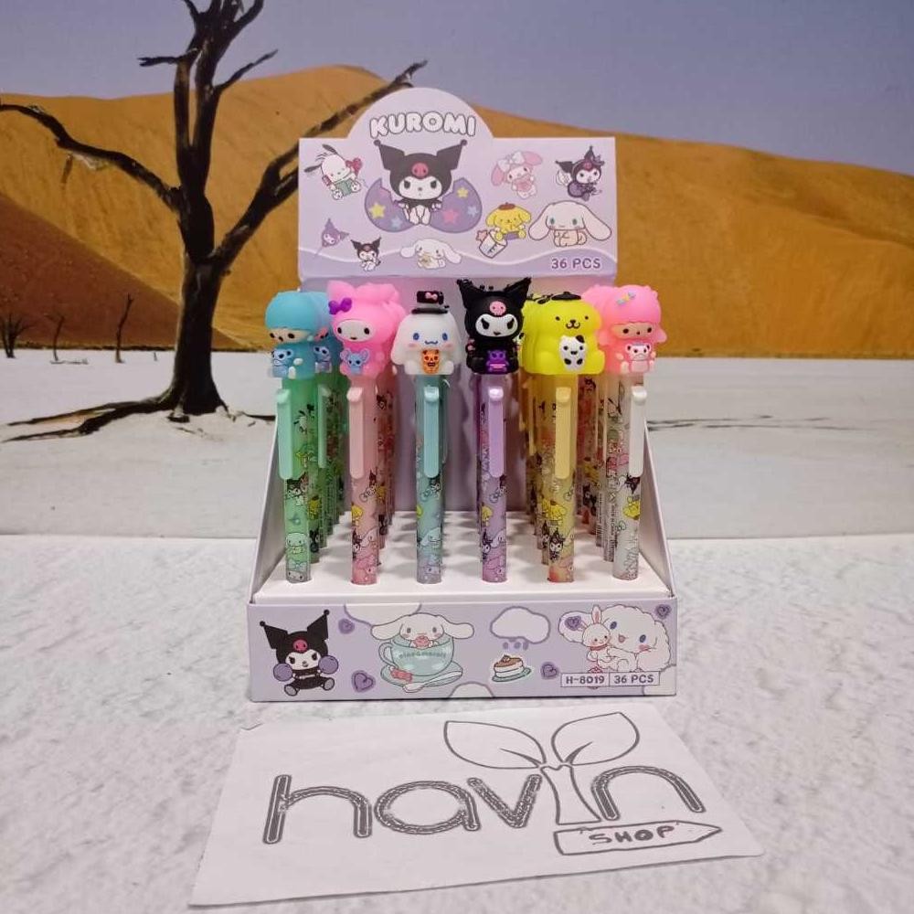 

''Terlaris" (1 Pc) Pen Gel Klik Sanrio Body Kuromi Sanrio Cinnamoroll Murah