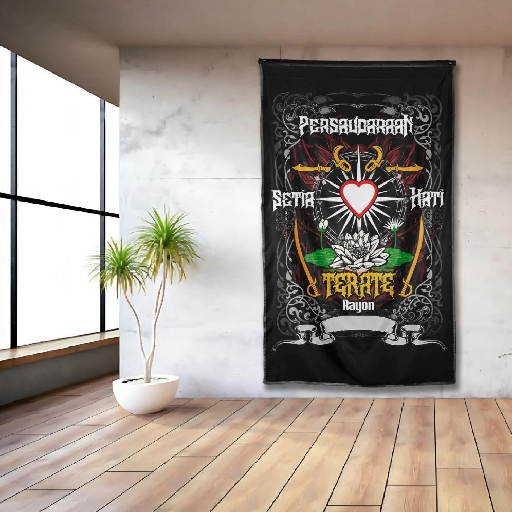 Berkualitas Nazhifa Printing - Bendera Psht Terate, Banyak Desain, Bahan Satin Peles, Ukuran Kecil-B