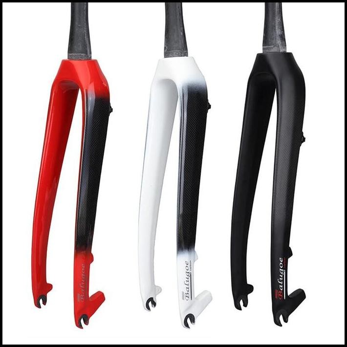 Balugoe Fork Carbon Rigid Tapered Fork Taper Sepeda Roadbike Mtb Grave