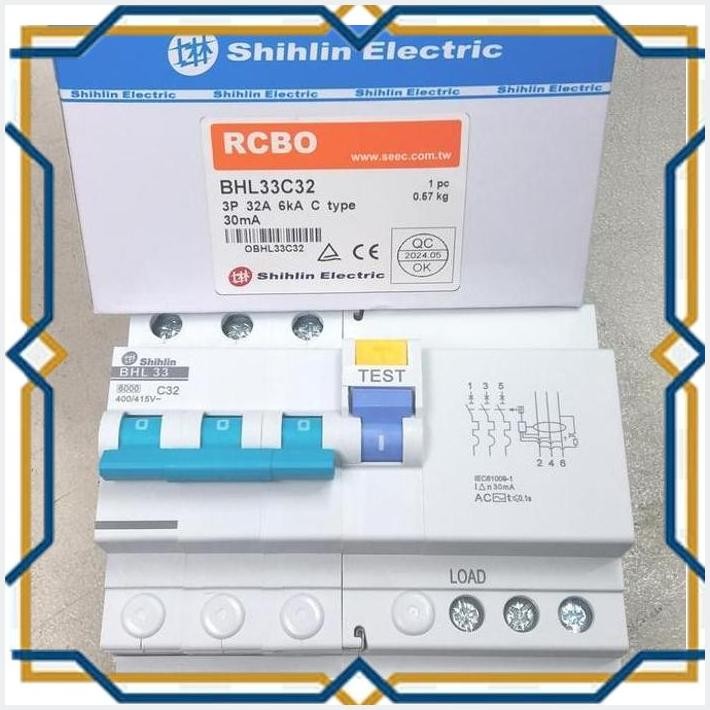 [ANG] SHIHLIN RCBO/ELCB 3PHASE 40,50,63A/MCB 6KA +ELCB 30MA SHIHLIN