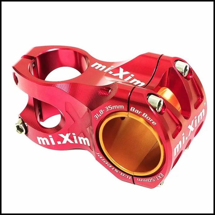 Mixim Stem Sepeda Size 31.8Mm Panjang 50Mm Stem Handlebar Sepeda Merah