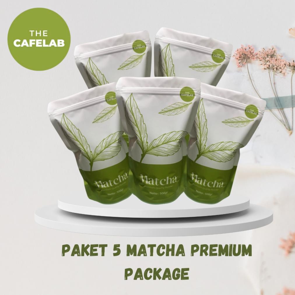 

Paket Bubuk Minuman Rasa Matcha Premium Isi 5 Pack 500Gr / Cafelab