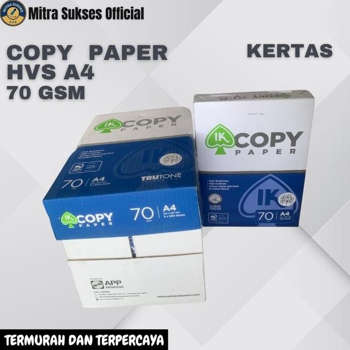 

TERLARIS - KERTAS HVS A4 COPY PAPER 70 GR [1 KARTON]