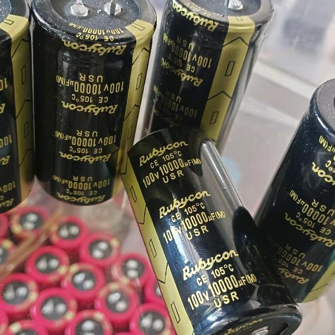 Elco Rubycon Hitam Original 100V 10000Uf Usr New Stok