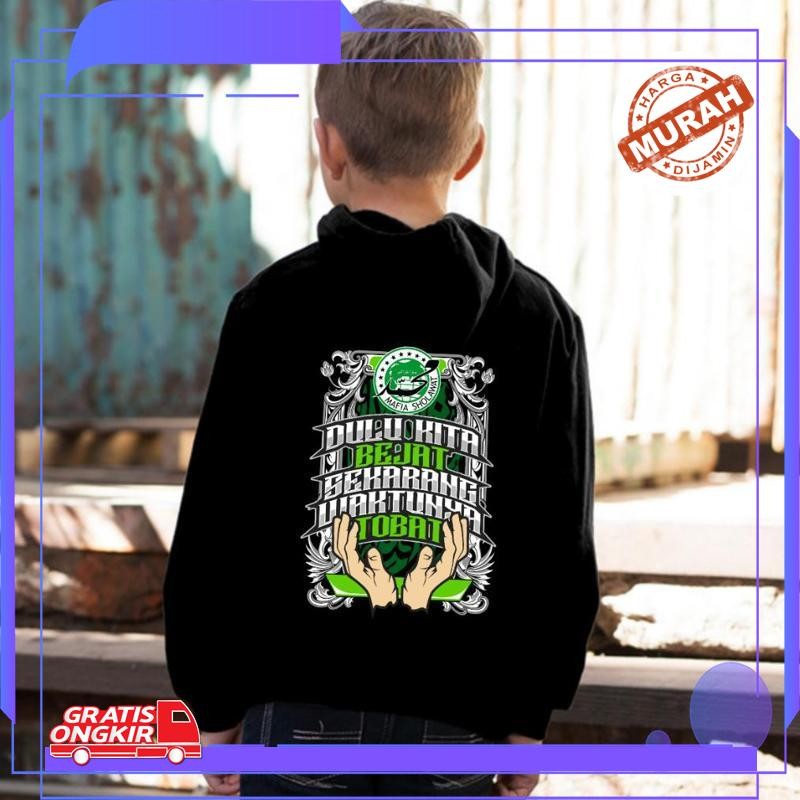[Stock Baru] Hoodie Jaket Anak Fleece Mafia Sholawat Tobat Mafis Indonesia Fashion Distro Premium