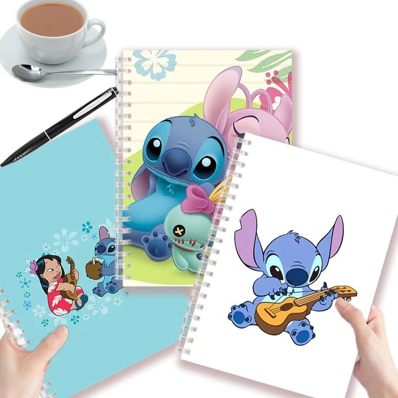 

A5 Spiral Cartoon Lilo & Stitch Notebook Disney Stationery Note Book Diary Anime Figure Graffiti Kids Halloween Gifts Cosplay