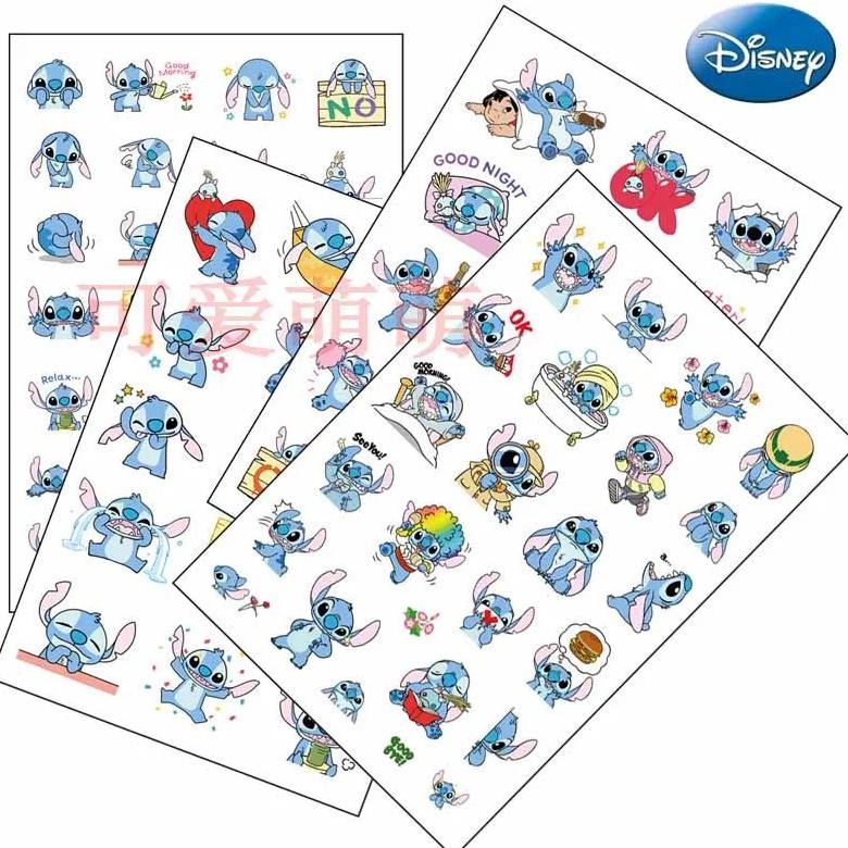 

Stitch Disney Anime Figure Waterproof Tattoo Sticker Cartoon Doll Decoration Stitch Sticker Model Kids Toys Girls Birthday Gift