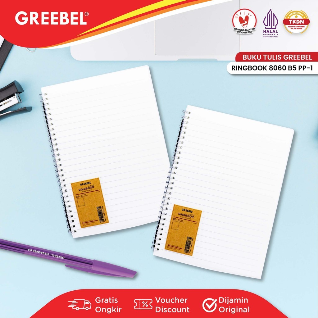 

GREEBEL RINGBOOK 8060 B5 PP- 1 / Agenda Planner Lucu unik / Buku Catatan Spiral Ring book isi 64 halaman