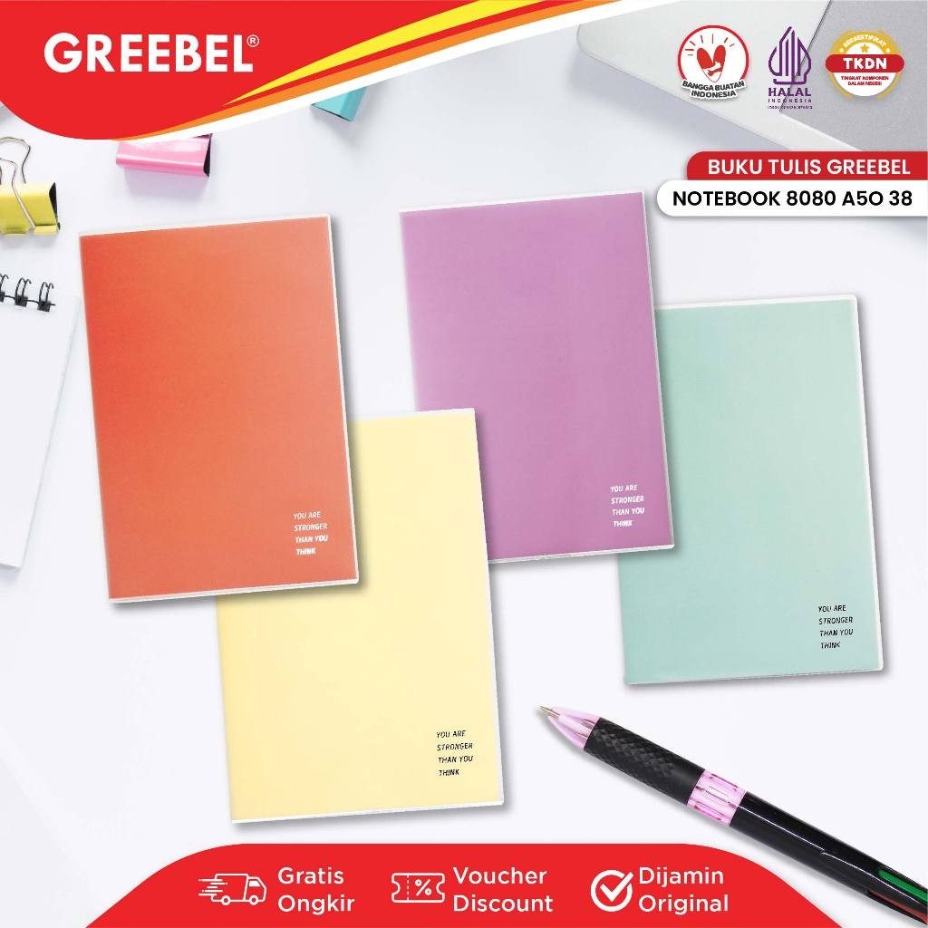

GREEBEL Notebook 8080 A5O 38 / Agenda / Planner Lucu unik / Buku Catatan Spiral Notebook 80 halaman