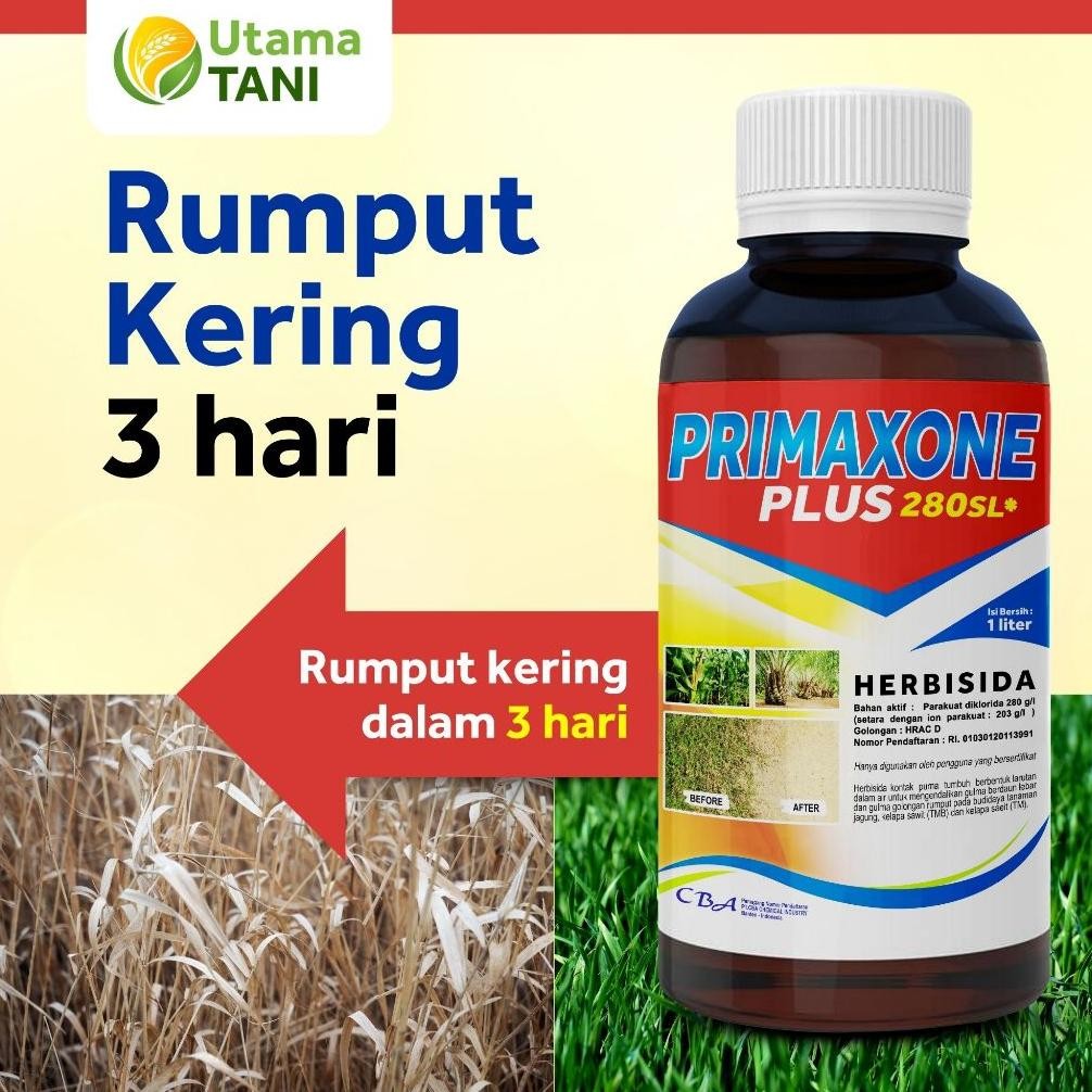 TERLARIS Primaxone 1 Liter Obat Pembasmi Rumput dan Gulma Liar/ Herbisida Racun Rumput Mematikan dan