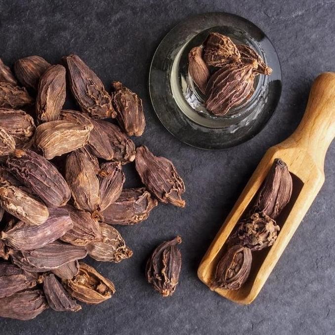 

Kualitas terbaik] Cao guo Amomum tsaoko 100gr / Chinese Black Cardamom/ Kapulaga Hitam