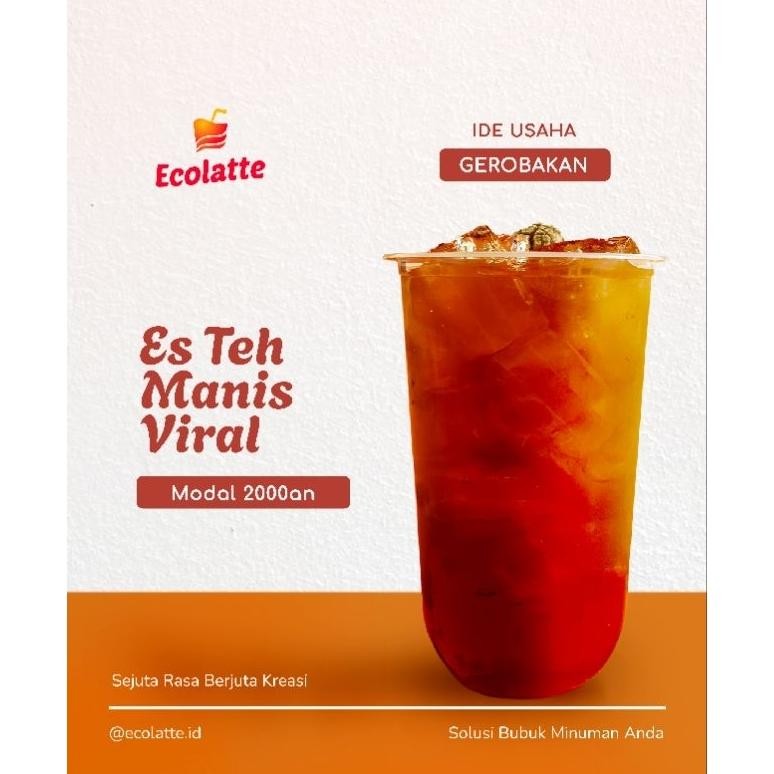 

Bubuk Minuman Ecolatte Teh Manis Powder 1 Kg Premium Powder Drink Enak Segar Ice Tea Es Teh (Baru)