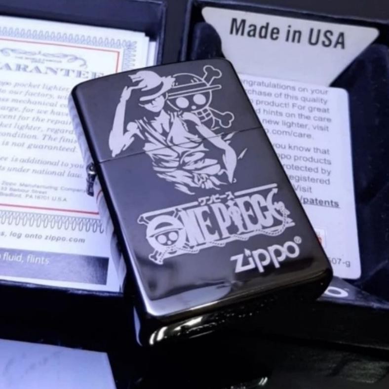 korek Zippo One Piece ukir Grafir Laser Luffy One piece