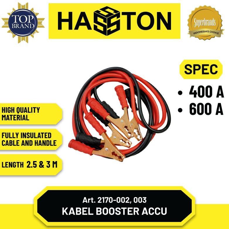 New* Hasston Kabel Jumper Aki Mobil / Kabel Booster Untuk Accu Mobil / Cable Accu (2170) .