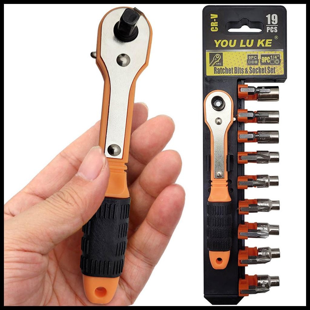 KUNCI SOCK / SOCKET / SHOCK / SOK WRENCH 27 PCS , KUNCI 40 , KUNCI 10 , KUNCI 46 , KUNCI 19 , OBENG 