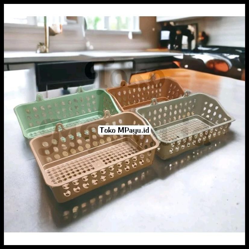 KERANJANG GANTUNG SERBAGUNA RAK BUMBU GANTUNG RAK SABUN GANTUNG