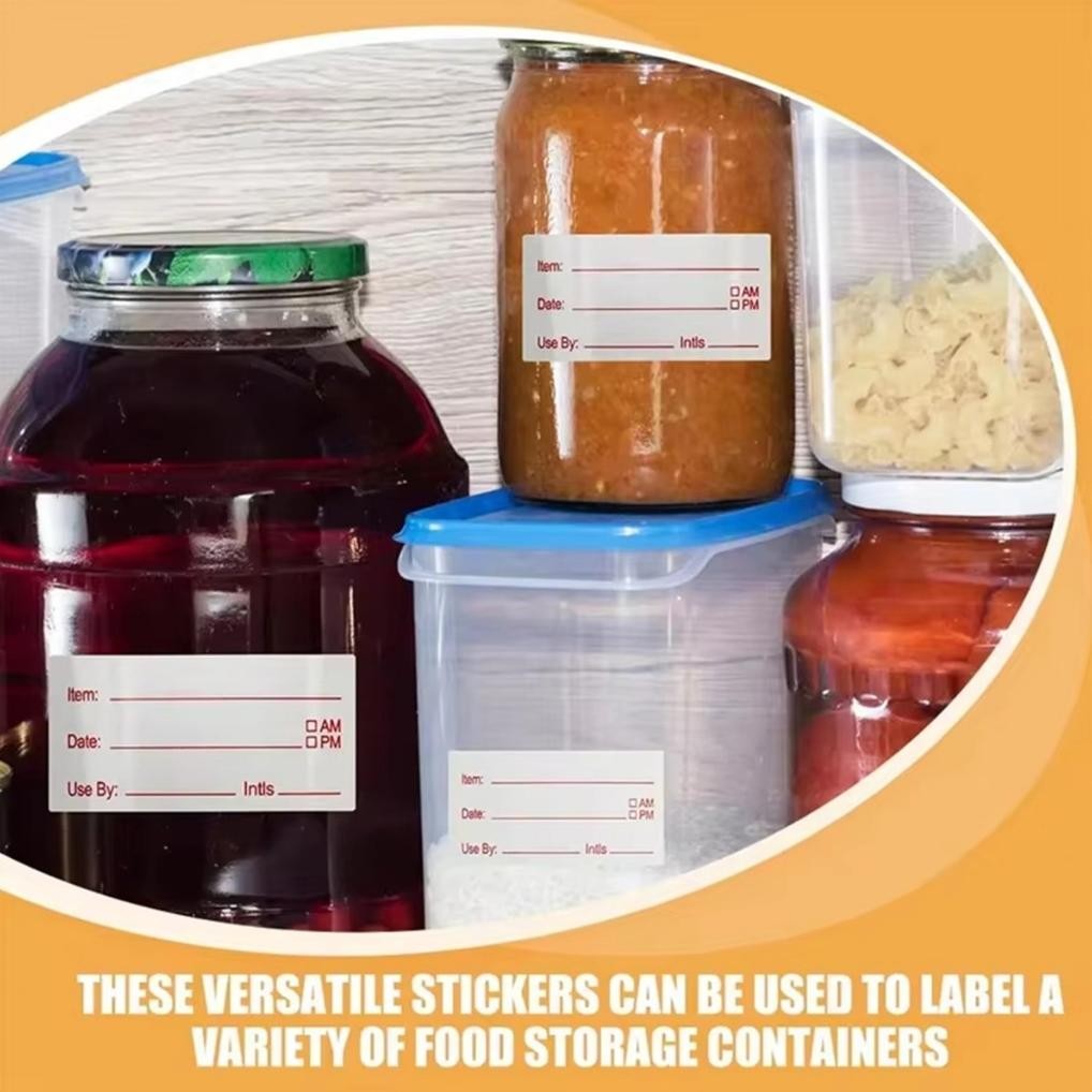 

Premium 500pcs/Roll Sticker Tanggal Kadaluwarsa Waterproof Label Produk Food Storage Label Penyimpanan Expired Date High Quality