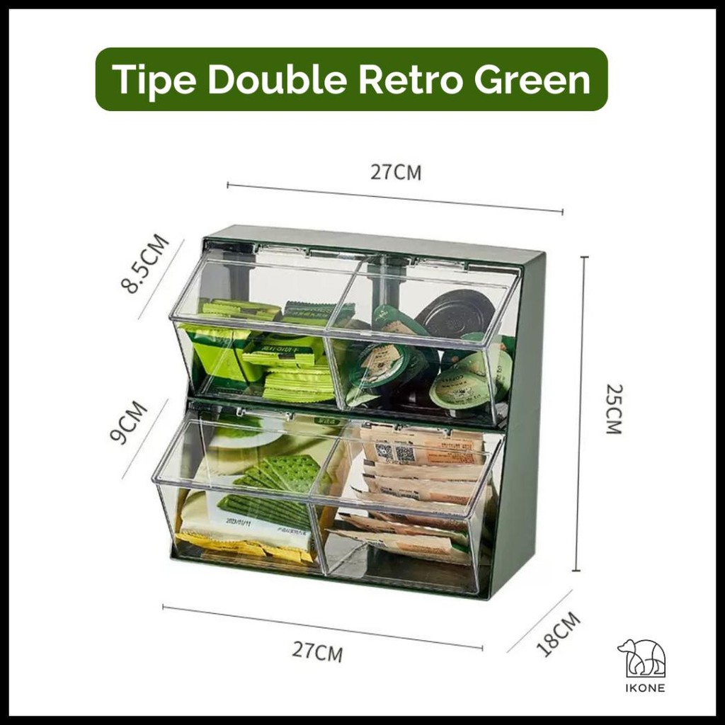 IKONELACI ORGANIZER BOX SNACK RAK KOTAK LIPAT MINIMALIS RAK MEJA RAK MAKANAN SERBAGUNA