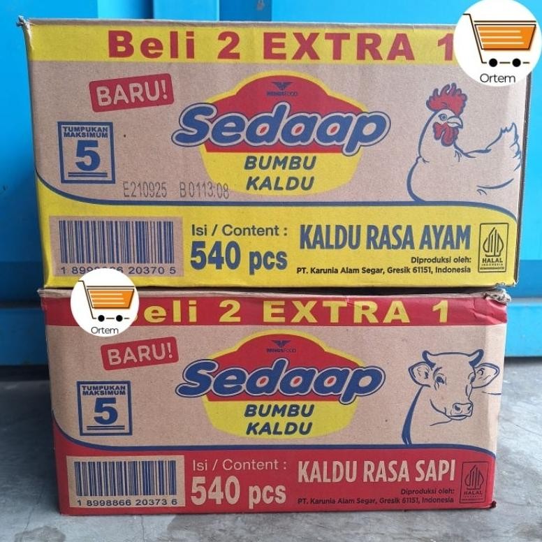 

SEDAAP BUMBU KALDU 1 DUS | 540 PCS | AYAM | SAPI | 9 GRAM