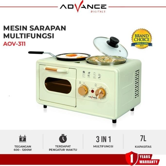 Alat Masak Multifungsi Advance Aov-311 3 In 1 Oven Listrik / Pan / Kompor