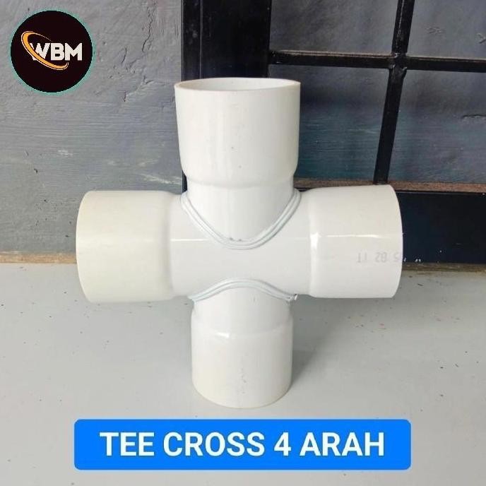 Sambungan Pipa 4 Arah 3 Inchi Cross 4 Way 3" Inchi Ready