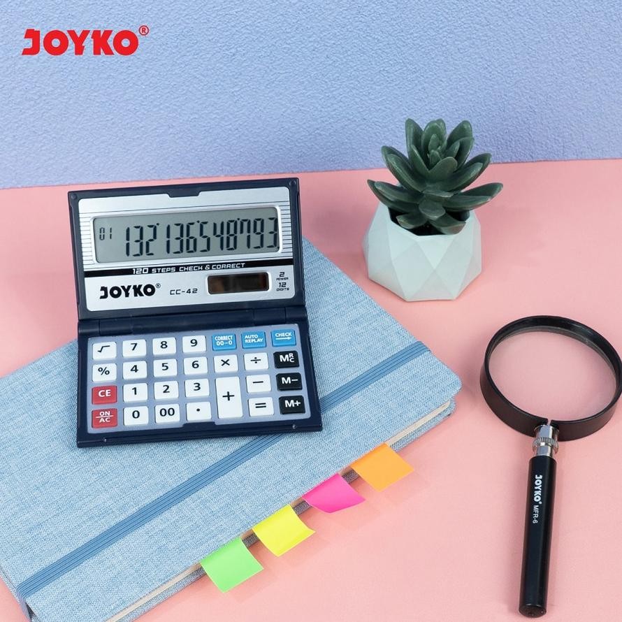 

2Er-54 Terlaris! Joyko Cc42 Check & Correct Calculator 12 Digit - Kalkulator Lipat Meja Cc 42 Premium