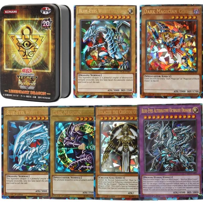 72Pcs Yugioh Cards With Tin Box Yu Gi Oh Card Holographic English Version Golden Letter Duel Links G