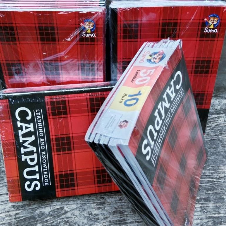 

promo isi 5 pcs buku / buku tulis suma campus 50 lembar / buku catatan ukuran boxy