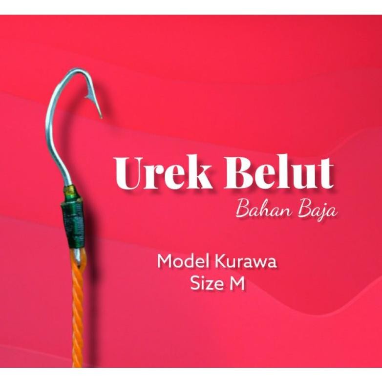 Terlaris Pancing Belut Sawah Urek Baja India Murah Kail Sidat Tali Kuat Siap Pakai Kailp000443