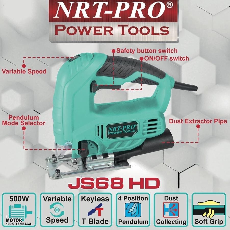 Jigsaw NRT Variable Speed Gergaji Triplek NRT-PRO JS68 HD