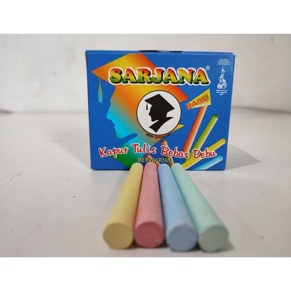 

Original Kapur Tulis Sarjana Berwarna Isi 50 Batang Racun Shopee