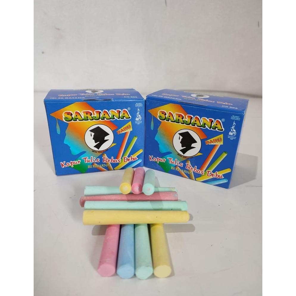 

Cod Kapur Tulis Sarjana Berwarna Isi 50 Batang Premium