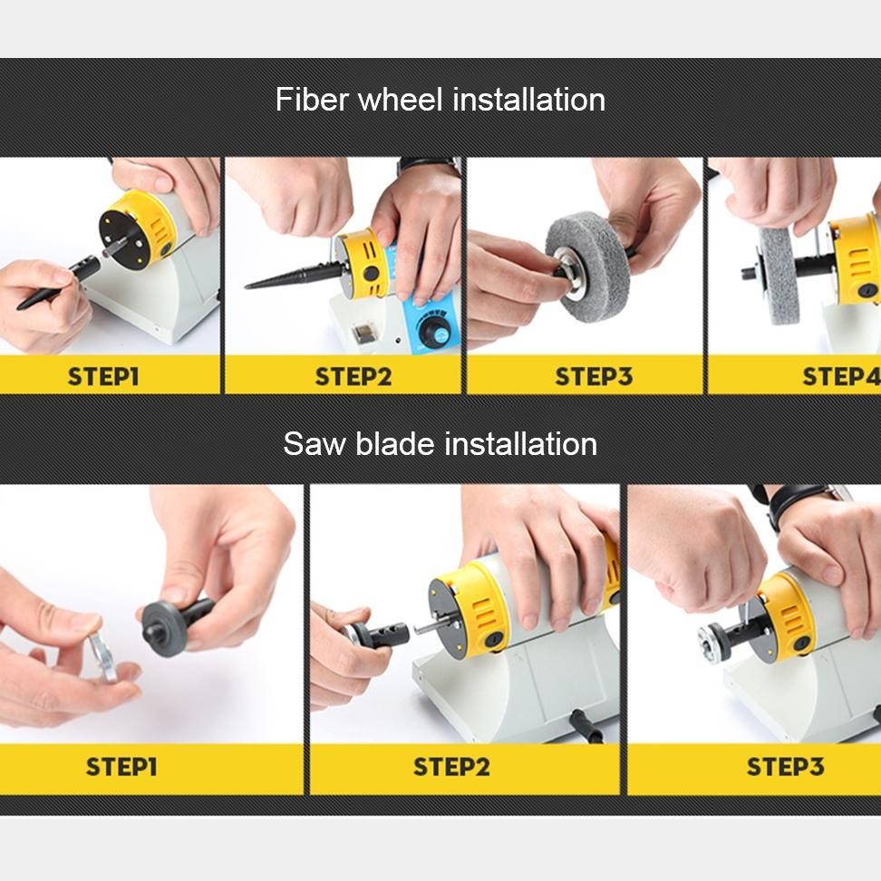 Mesin Gerinda Poles 220v 350w Untuk Perhiasan Gigi Perhiasan Pengamplasan Pengamplas Kecepatan Dises